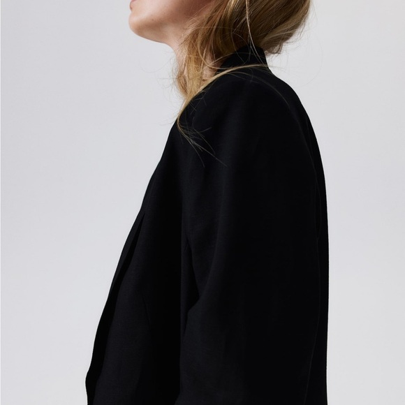 H&M Linen Blend Blazer- Lightweight Casual Workwear - Picture 7 of 10